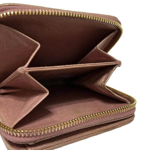 miumiu Matelasse - Pink Leather Bifold Wallet - Picture 6 of 6